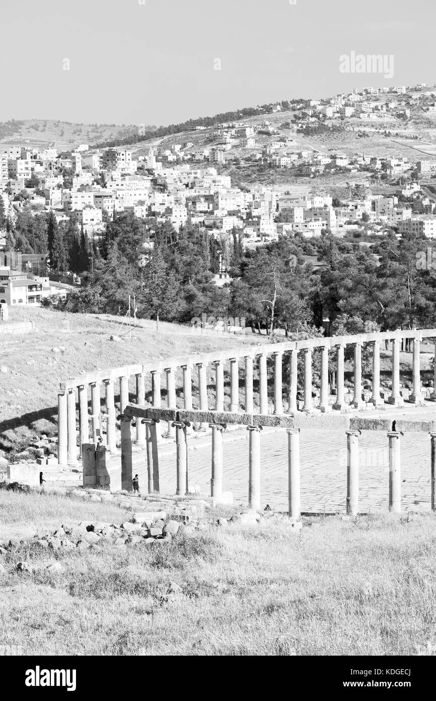 En Jordanie Jerash le site archéologique antique héritage classique pour les touristes Banque D'Images