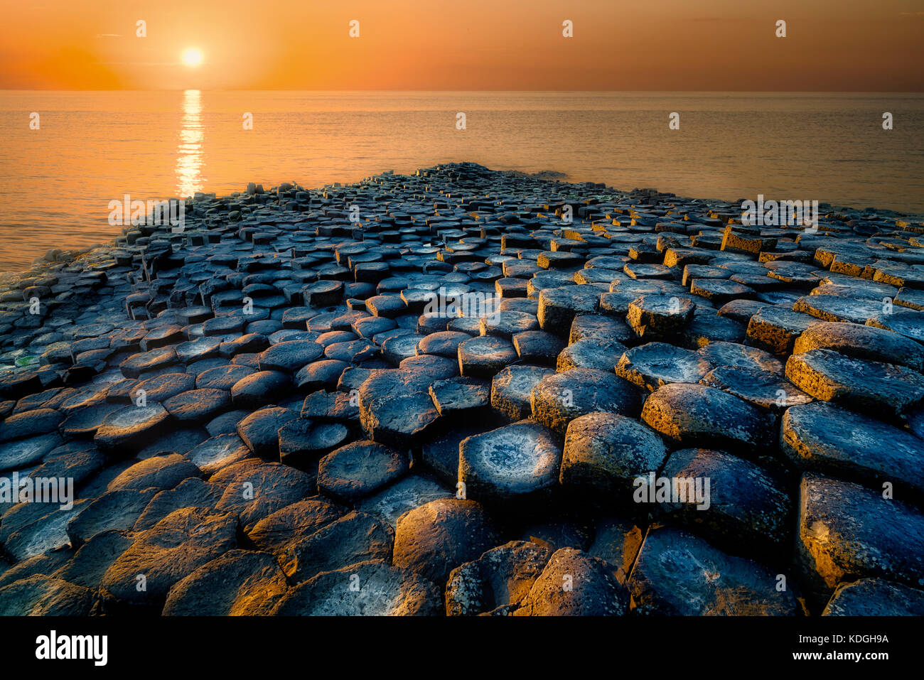 Formations de roche. Causway géants. Nortnern l'Irlande Banque D'Images