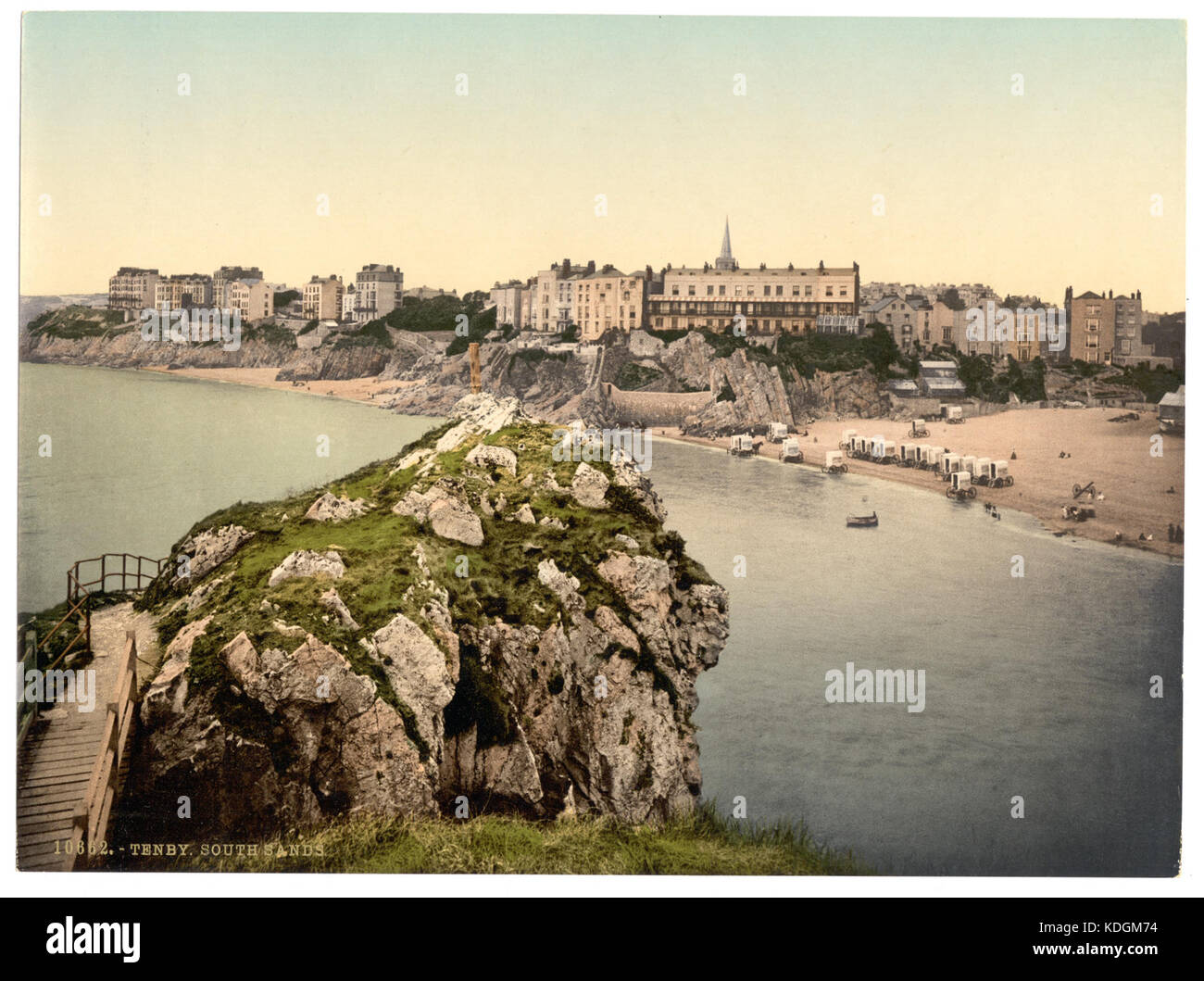 L'exploitation des sables bitumineux, Tenby, Pays de Galles RCAC2001703556 Banque D'Images