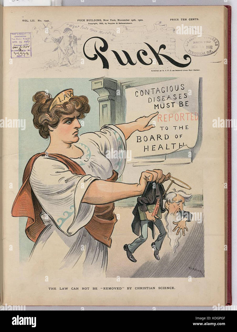 Puck Magazine, 19 Novembre 1902 Banque D'Images