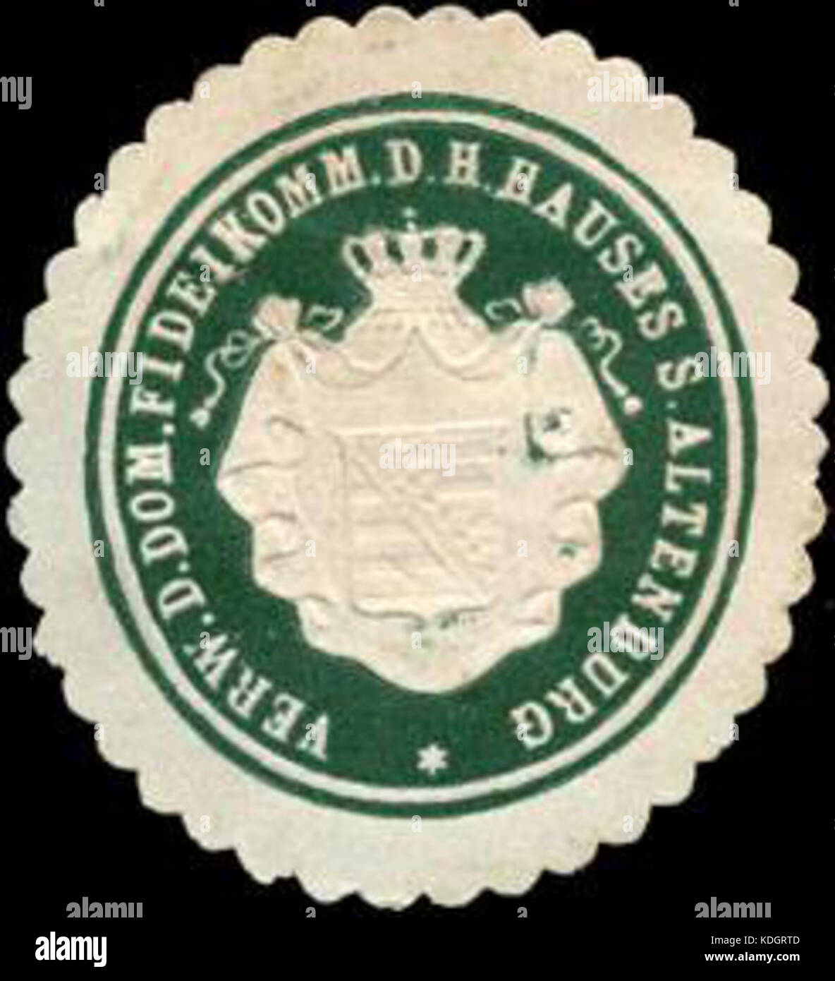 Siegelmarke Verwaltung der Dom. Des Fideikommission Herzoglichen rond Sachsen Altenburg W0212190 Banque D'Images