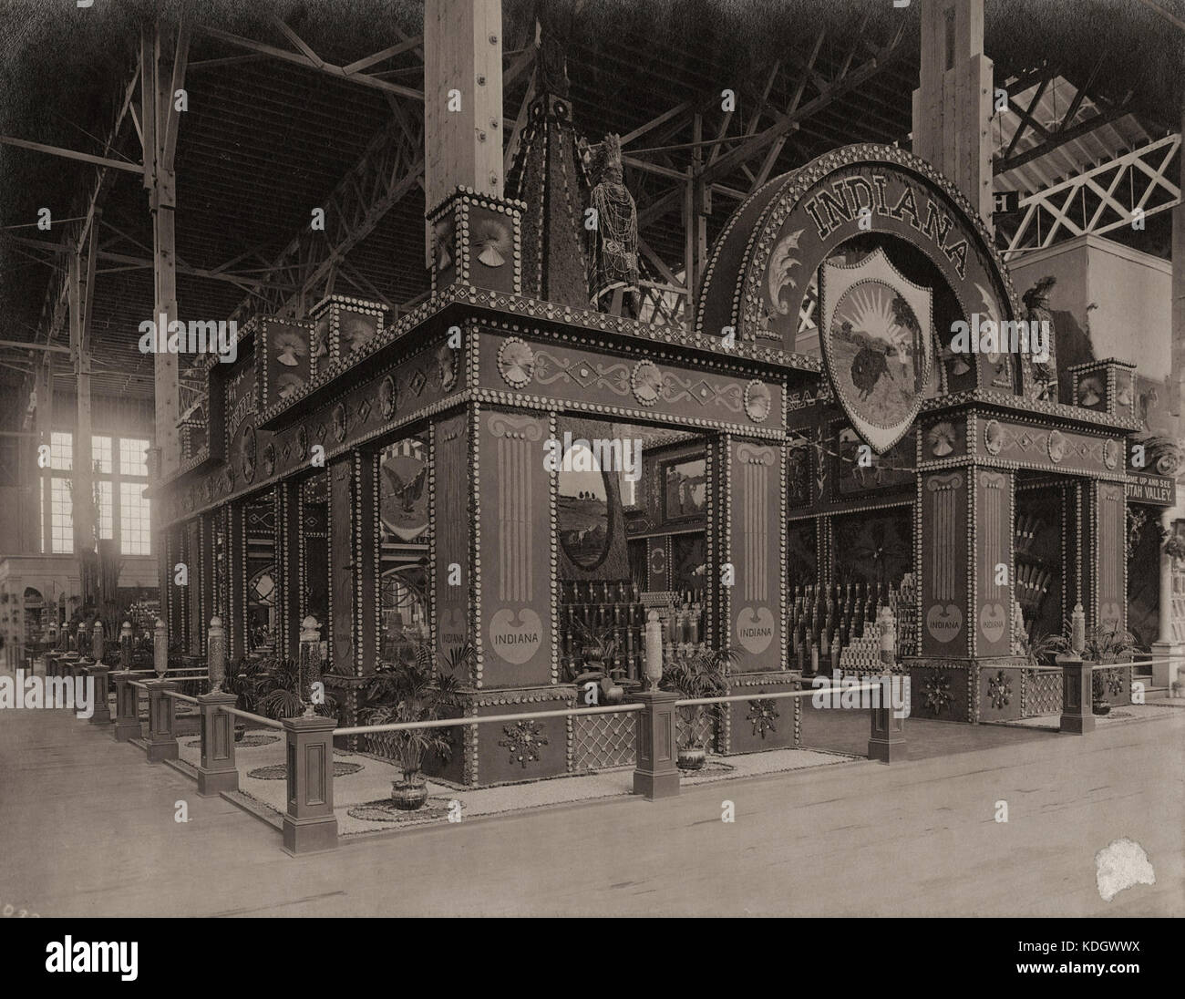 Pièce d'état de l'Indiana, située dans le département de l'Agriculture à la foire mondiale de 1904 Banque D'Images
