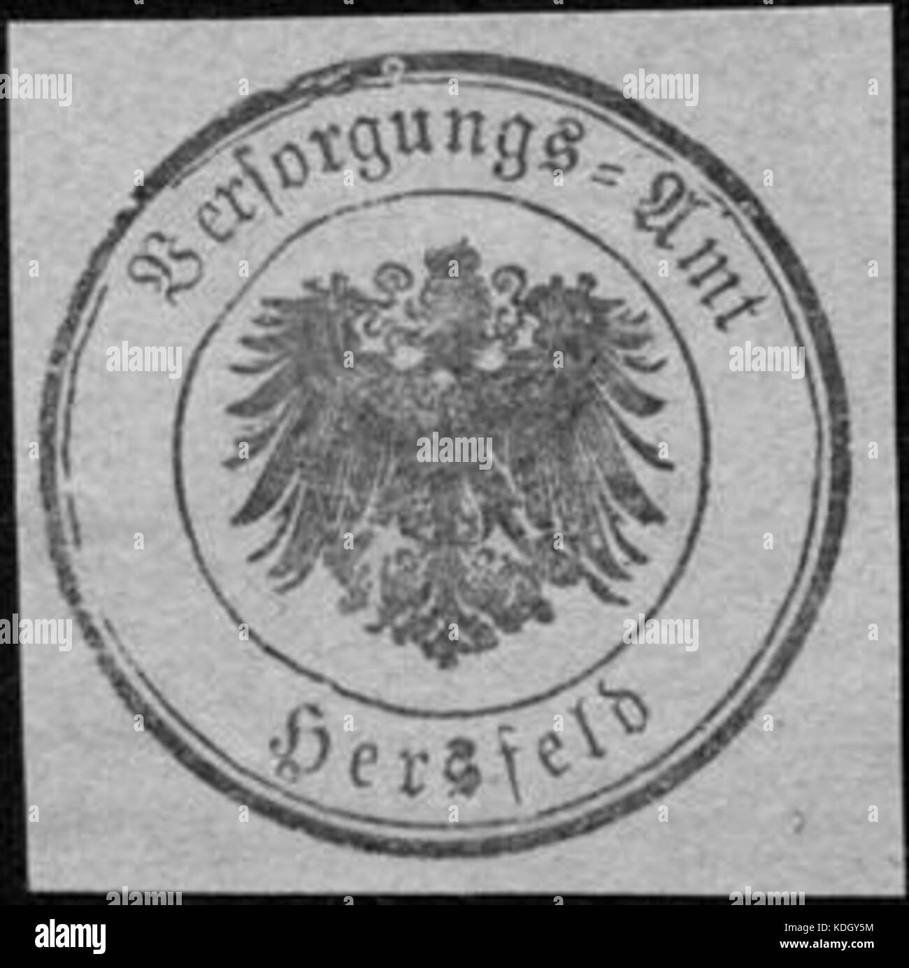 Siegelmarke Versorgungs Amt Hersfeld W0229001 Banque D'Images Siegelmarke Versorgungs Amt Hersfeld W0229001 Banque D'Images