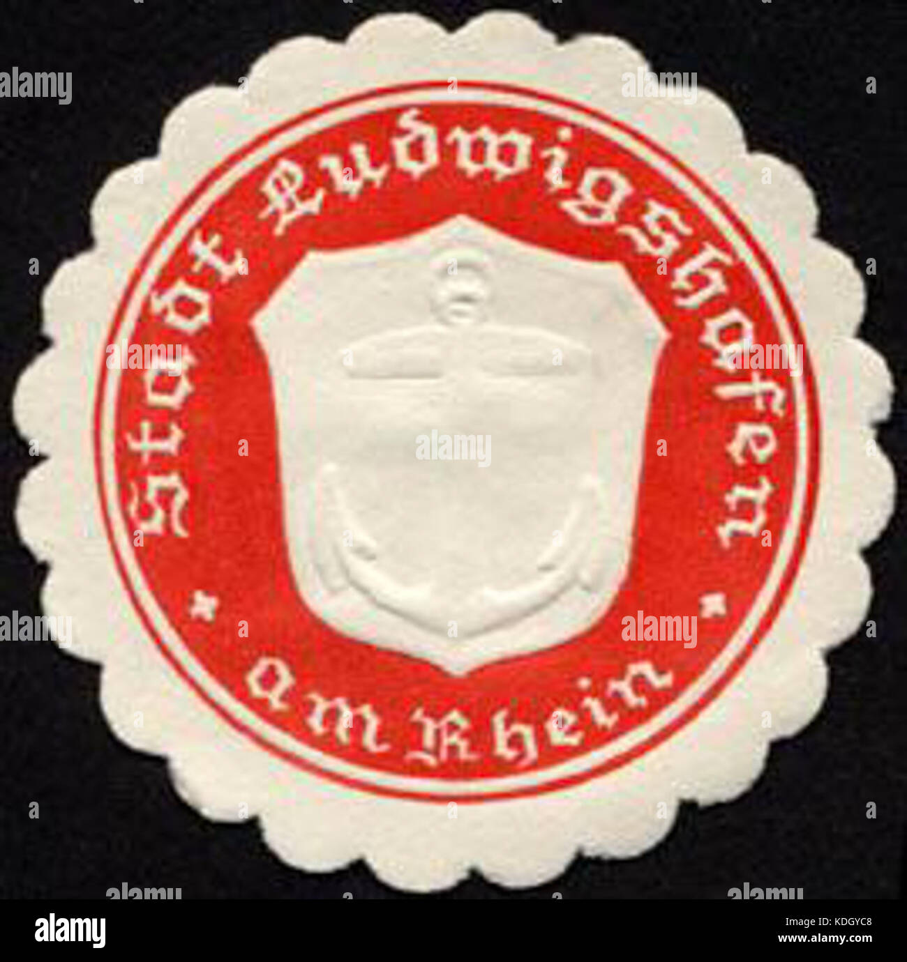 Siegelmarke ville de Ludwigshafen am Rhein W0232319 Banque D'Images