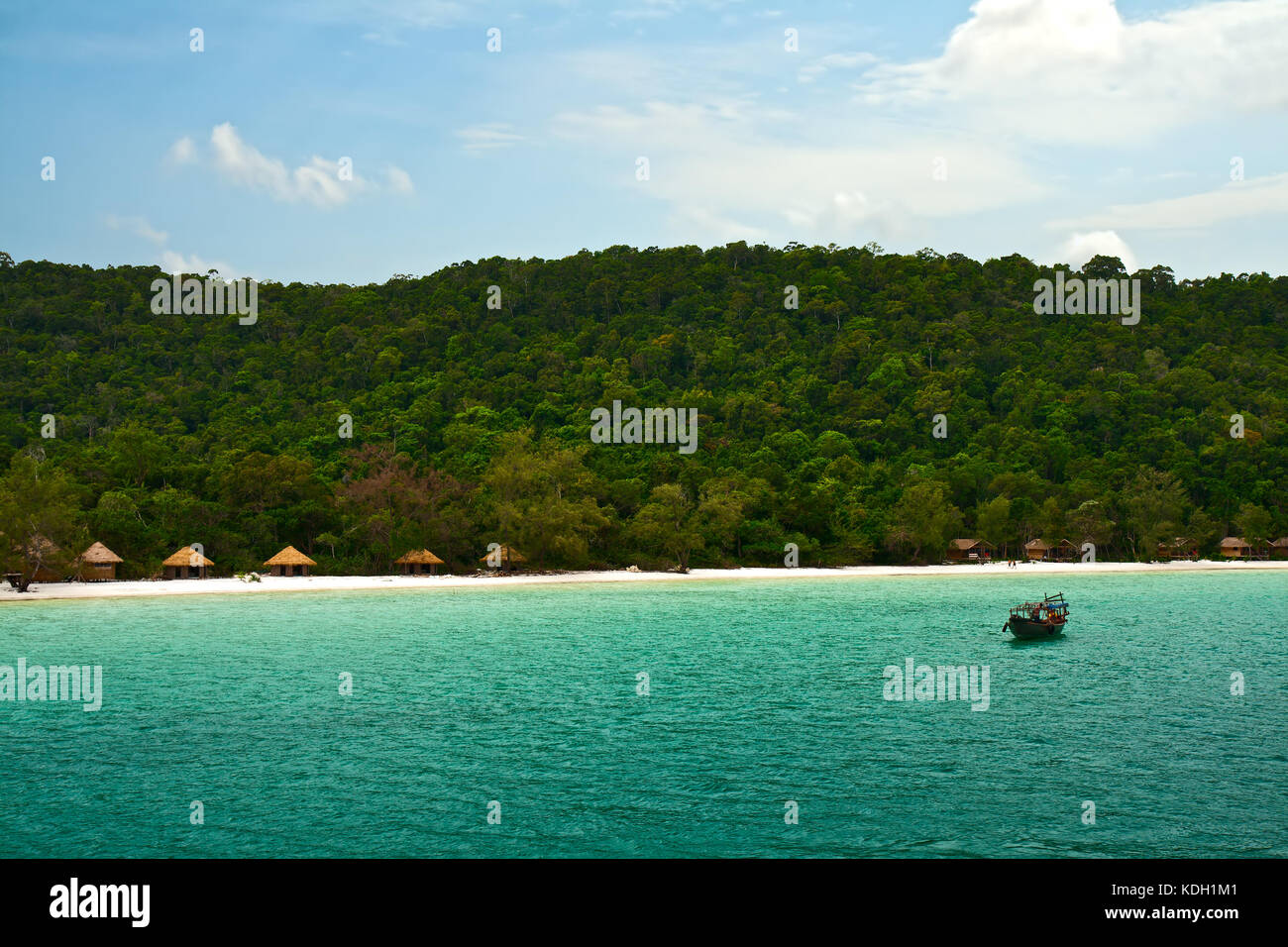 Côte de l'île de Koh rong samloem, Cambodge Banque D'Images