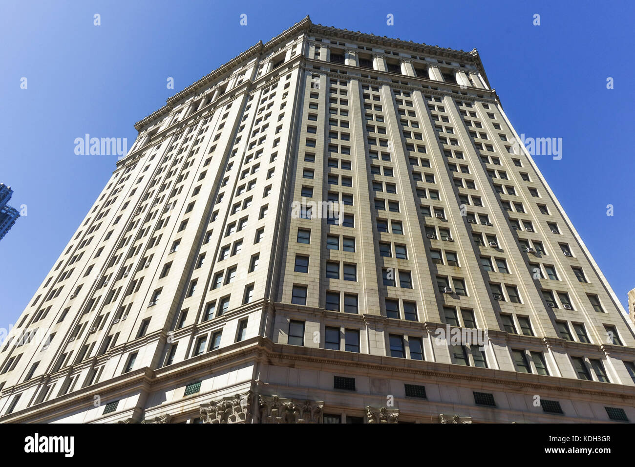 Manhattan Municipal Building, immeuble de 40 étages au centre Street, New York, United States, Amérique du Nord. Banque D'Images