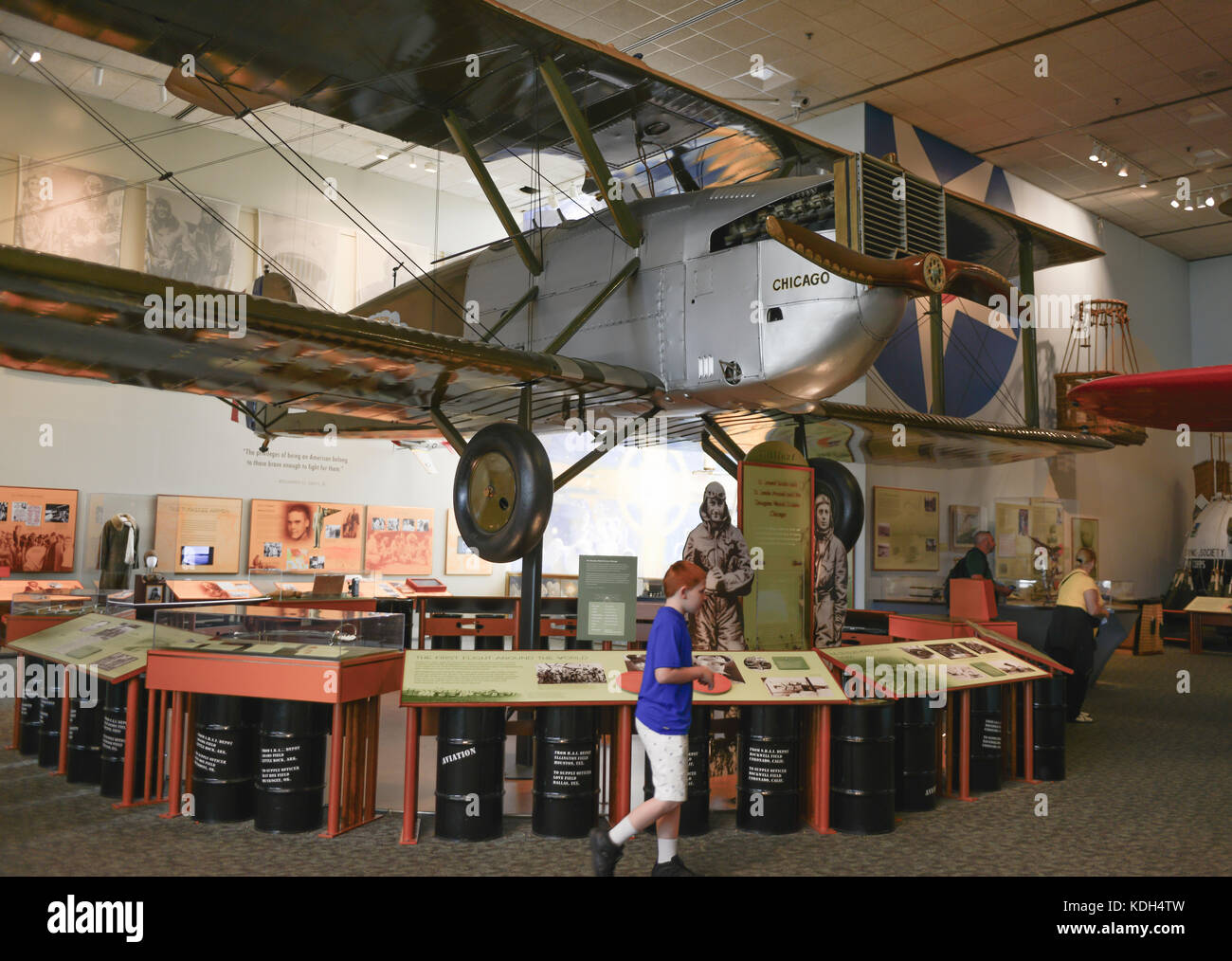 Le Douglas World Cruiser, Chicago, à l'affiche dans les pionniers de l'aviation Gallery au National Air and Space Museum, Washington, DC, USA Banque D'Images