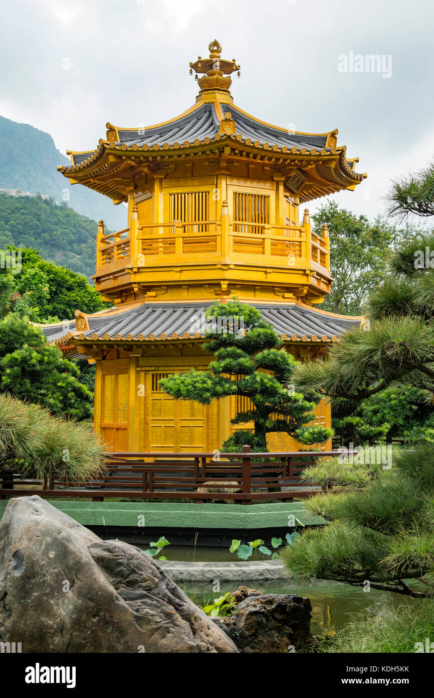 Pavillon de la perfection absolue, Nan Lian garden, Kowloon, Hong Kong, Chine Banque D'Images