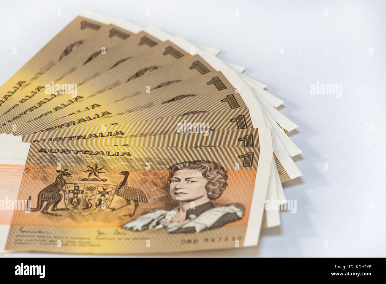 N'a plus cours légal, c'est l'ancienne note de un dollar, introduit en 1966 et remplacée en 1984 par la pièce de un dollar en Australie Banque D'Images