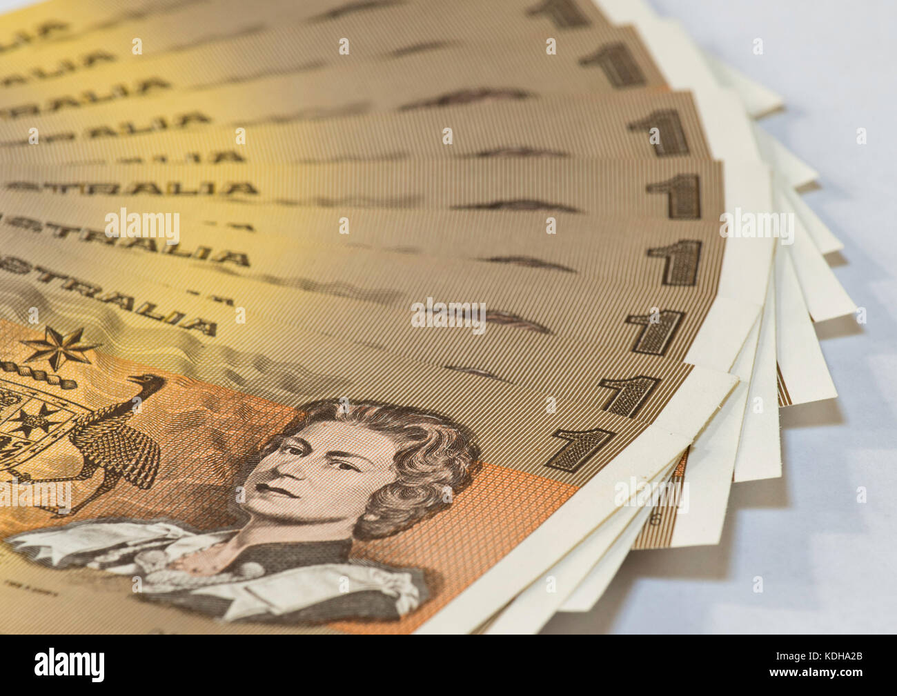 N'a plus cours légal, c'est l'ancienne note de un dollar, introduit en 1966 et remplacée en 1984 par la pièce de un dollar en Australie Banque D'Images