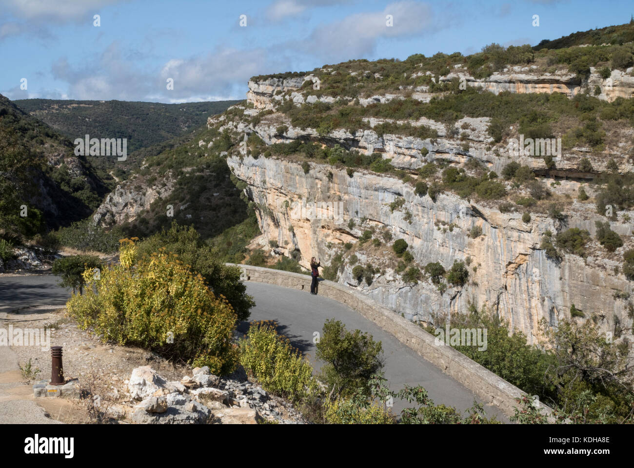 Minerve, Languedoc, France, Gorges de la Cesse, plateaux calcaires et de gorges coupées par les rivières cesse et Brian Banque D'Images