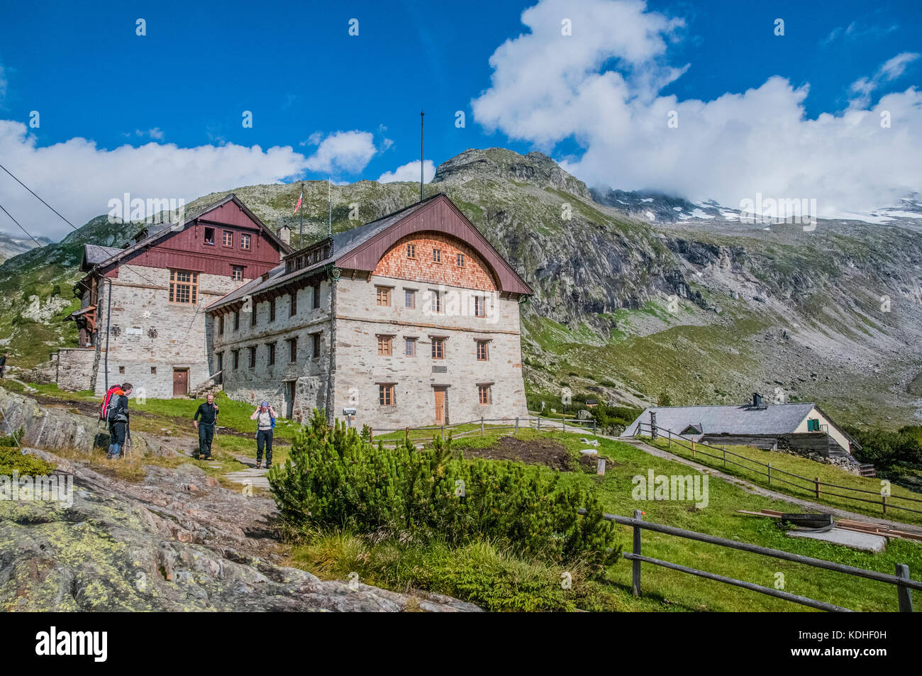 Le Berliner hut refuge en montagne dans les Alpes de Zillertal Banque D'Images