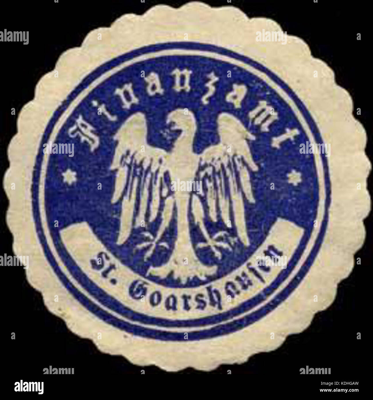 Siegelmarke Finanzamt St. Goarshausen W0310822 Banque D'Images