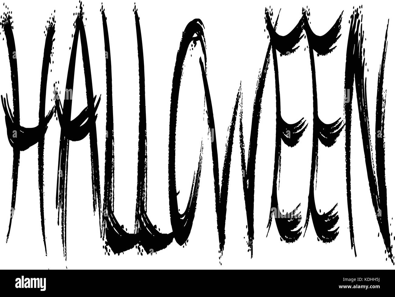 Illustration de message texte 'halloween' sur fond blanc. Illustration de Vecteur