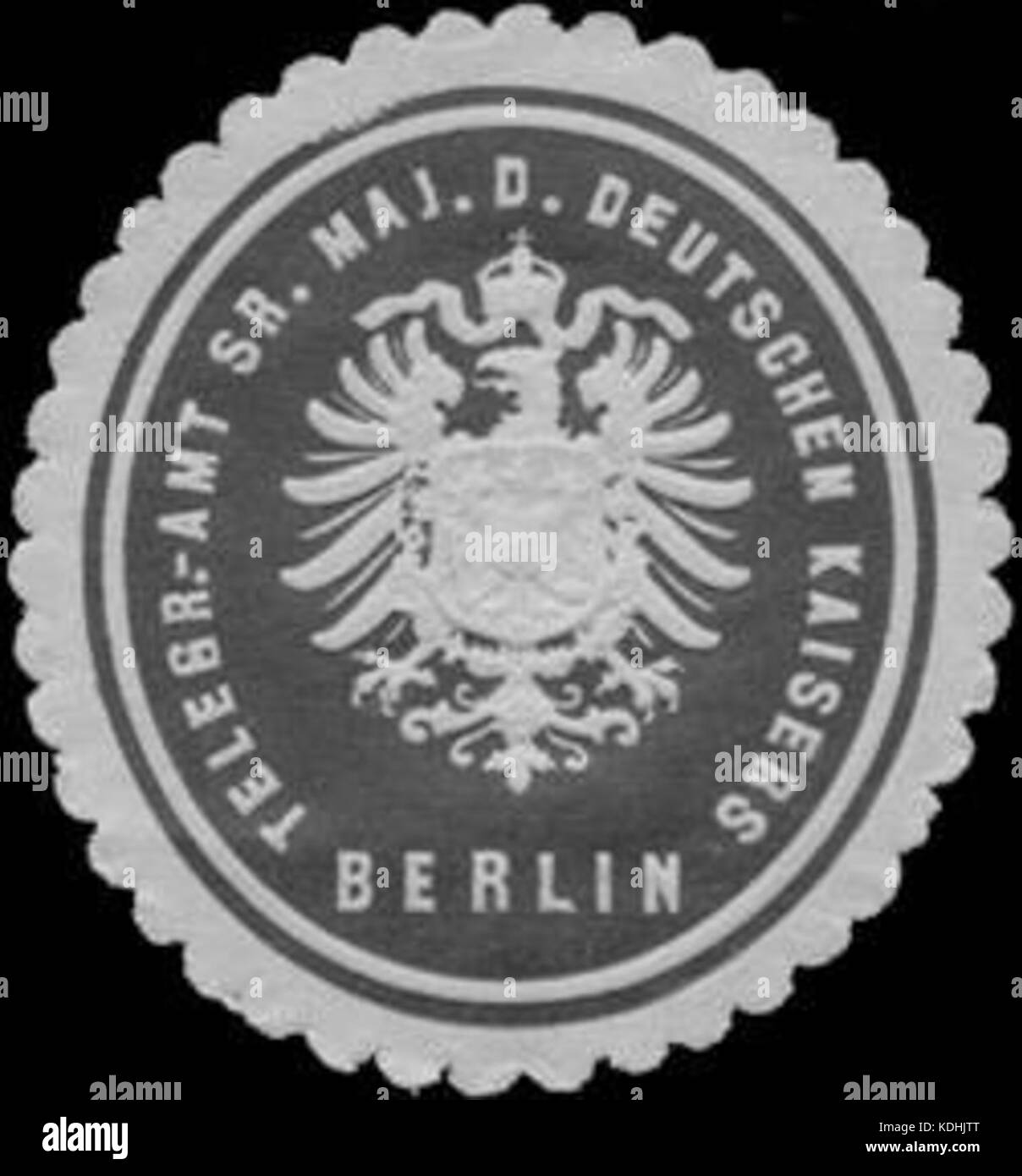 Siegelmarke Telegraphen Amt, Père, le Major des Deutschen Kaisers W0326044 Banque D'Images