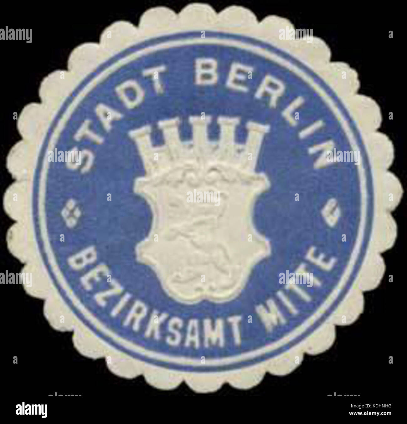Siegelmarke Bezirksamt Mitte Stadt Berlin W0352274 Banque D'Images