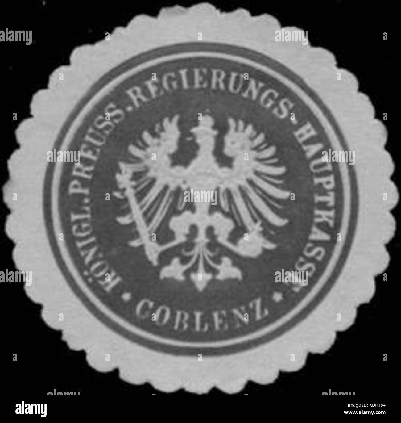 Siegelmarke K.Pr. Regierungs Hauptkasse Koblenz W0382059 Banque D'Images Siegelmarke K.Pr. Regierungs Hauptkasse Koblenz W0382059 Banque D'Images