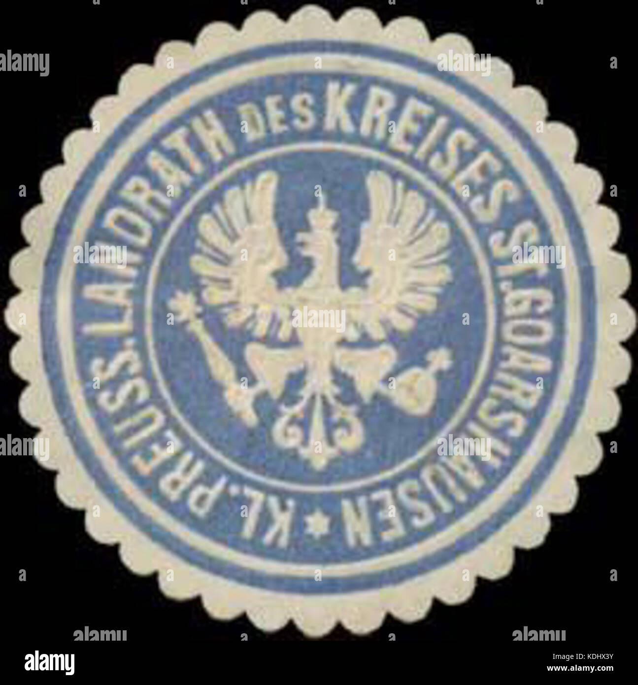 Siegelmarke Kl. Pr. Landrath des Kreises Saint Goarshausen W0391572 Banque D'Images