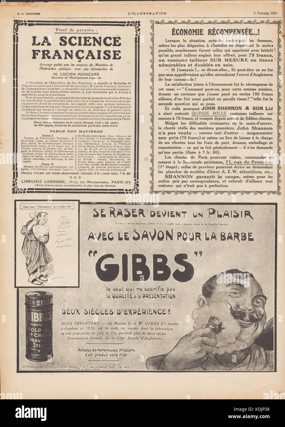Ce document intitulé 'No 3787 2 octobre 1915' fait probablement référence à une annonce ou une publication d'octobre 1915, fournissant un aperçu historique des nouvelles ou des événements pendant la première Guerre mondiale Banque D'Images