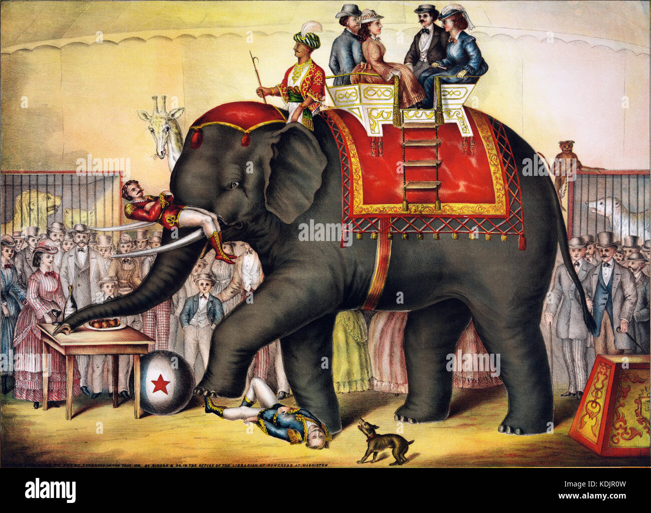 L'exécution de l'éléphant, 1874 Banque D'Images