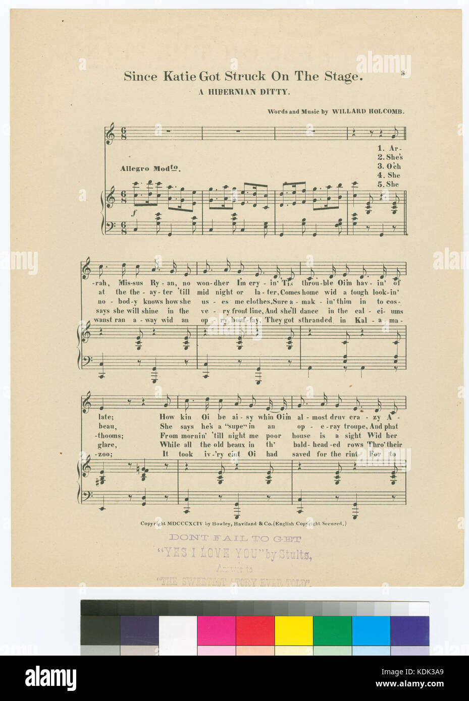 Depuis que Katie a frappé sur la scène (NYPL Hadès 6678711698356) Banque D'Images