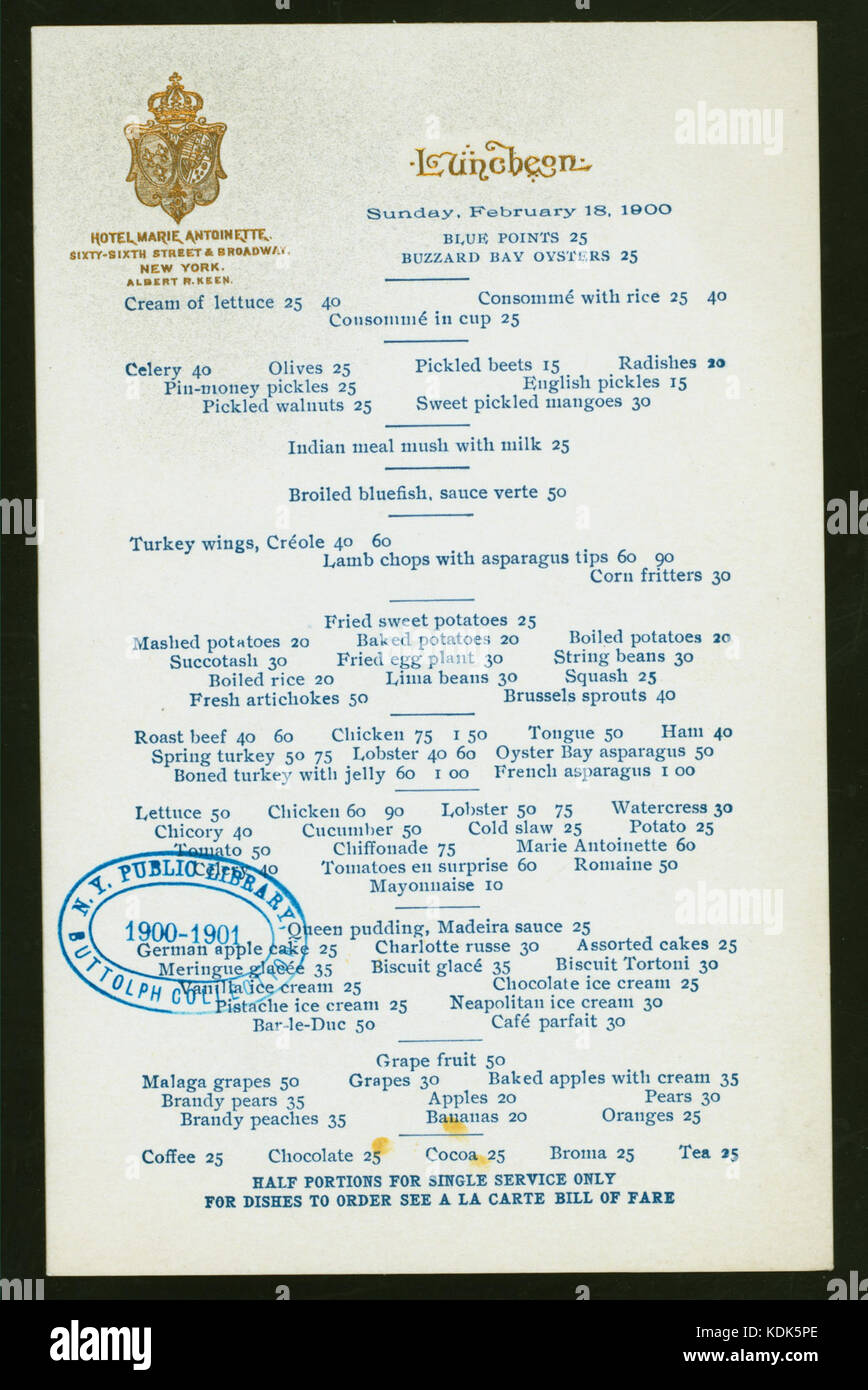 (Déjeuner-causerie organisé par) Hôtel Marie Antoinette (at) 66ème rue et de la BR6ADWAY (HOTEL ;) (NYPL Hadès 272903475871) Banque D'Images