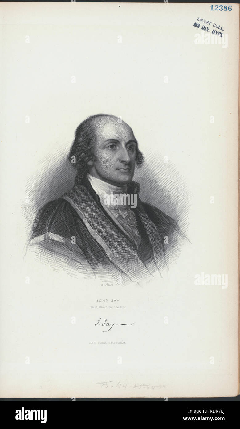 John Jay, premier juge en chef, U.S (NYPL Hadès 255865430885) Banque D'Images