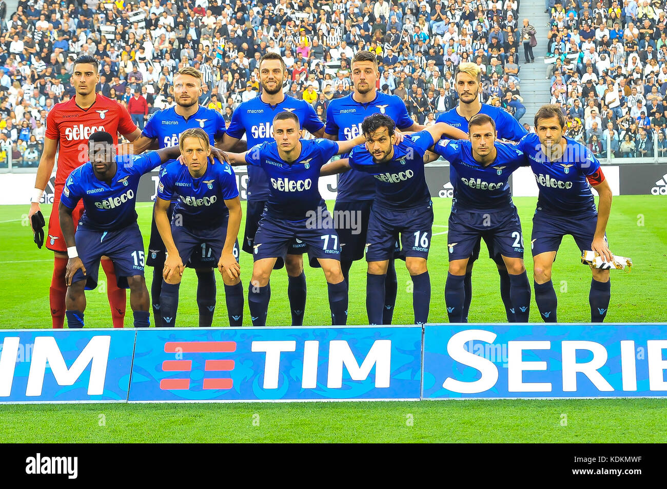 Turin, Italie. 14 octobre, 2017. équipe ss lazio au cours de la série d'un match de football entre la Juventus et SS Lazio de Allianz Stadium le 14 octobre 2017 à Turin, Italie. crédit : fabio annemasse/Alamy live news Banque D'Images Turin, Italie. 14 octobre, 2017. équipe ss lazio au cours de la série d'un match de football entre la Juventus et SS Lazio de Allianz Stadium le 14 octobre 2017 à Turin, Italie. crédit : fabio annemasse/Alamy live news Banque D'Images