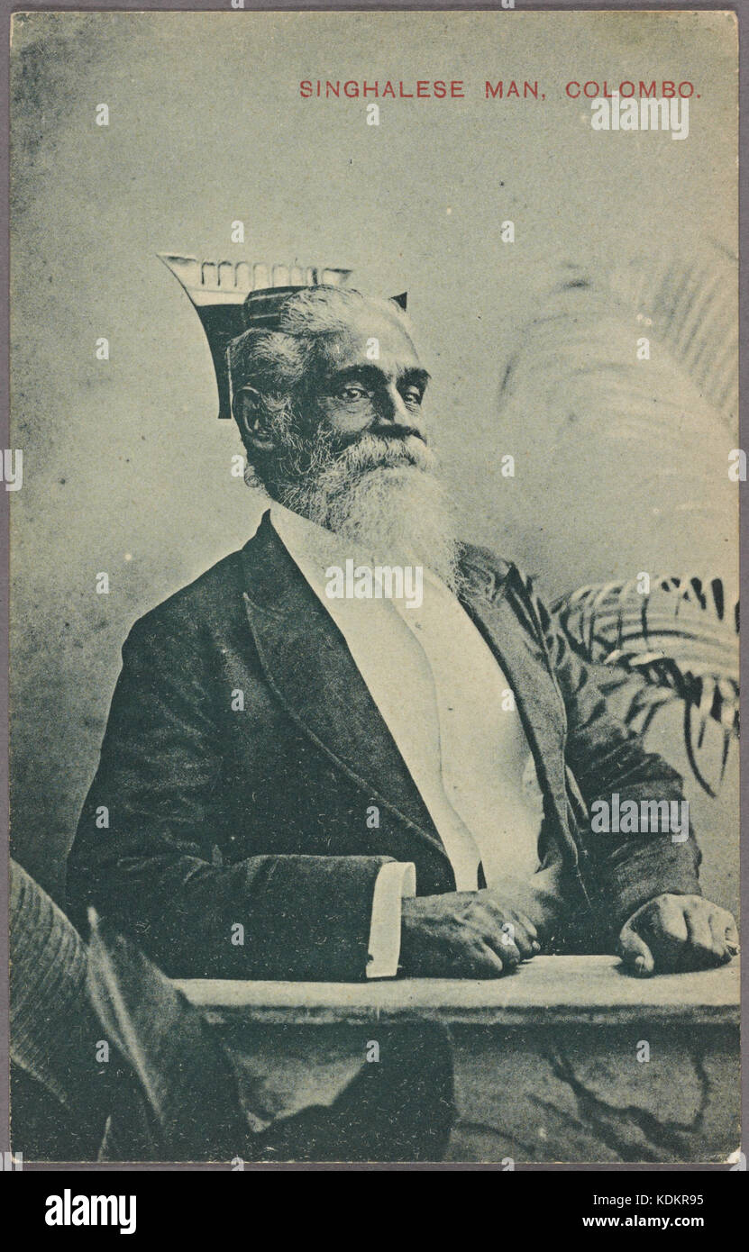 Homme cinghalaise, Colombo (NYPL Hadès 2359872 4044637) Banque D'Images