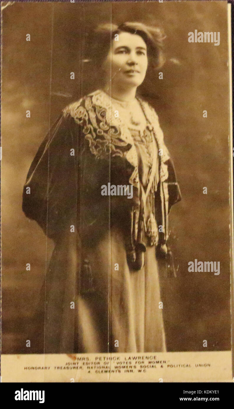 Pethick Lawrence c.1907 Carte Postale 1912 Banque D'Images