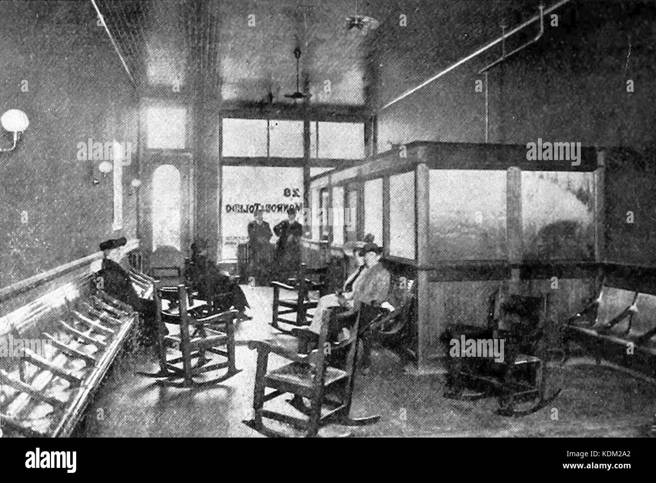 Zone d'attente des passagers, Detroit et Monroe Toledo Railroad (1905) Banque D'Images