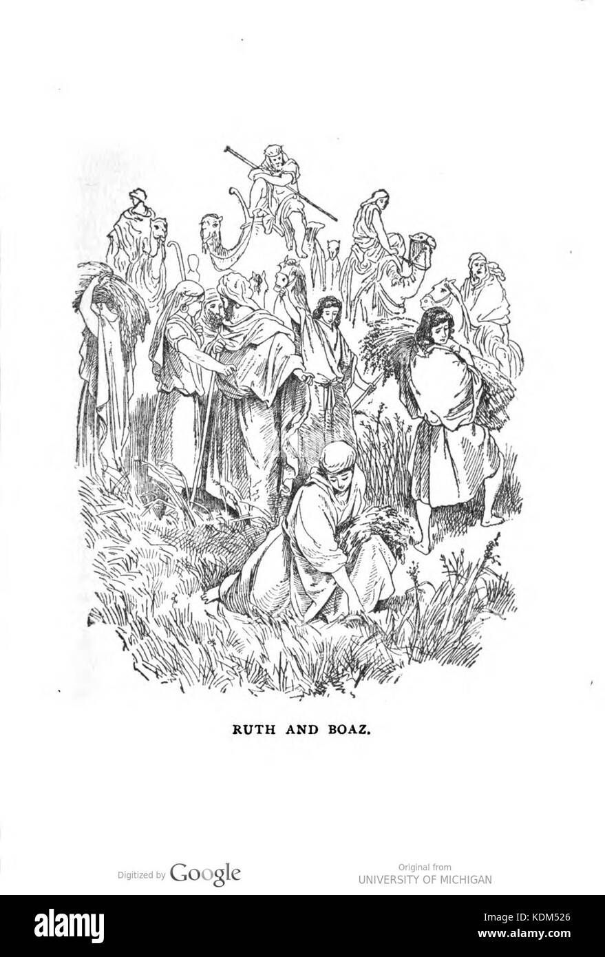 L'histoire de Ruth et Boaz de la Bible représente des thèmes de loyauté, de gentillesse et de rédemption. Leur histoire est souvent décrite dans l'art religieux et la littérature comme un exemple de vertu et de foi. Banque D'Images