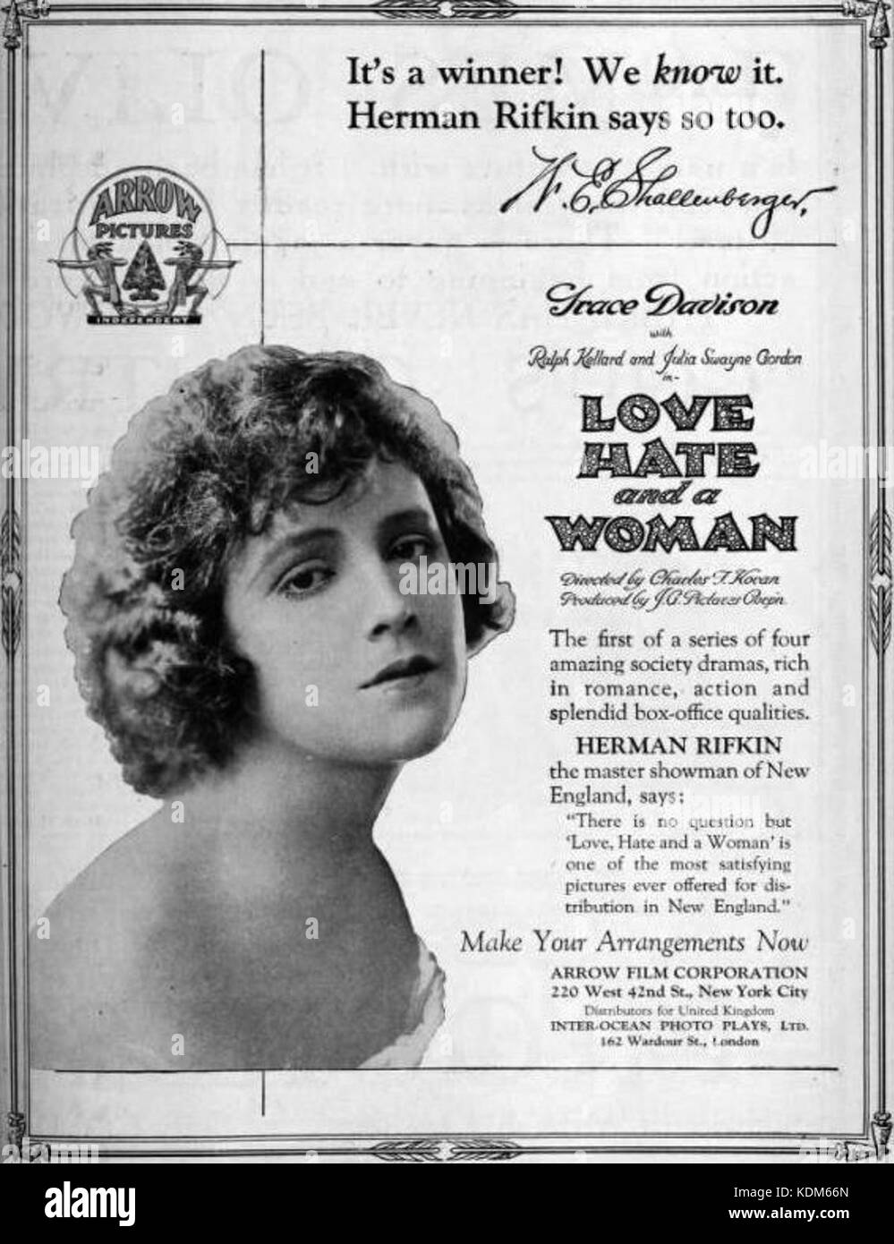 L'amour, la haine et d'une femme (1921) 1 Banque D'Images