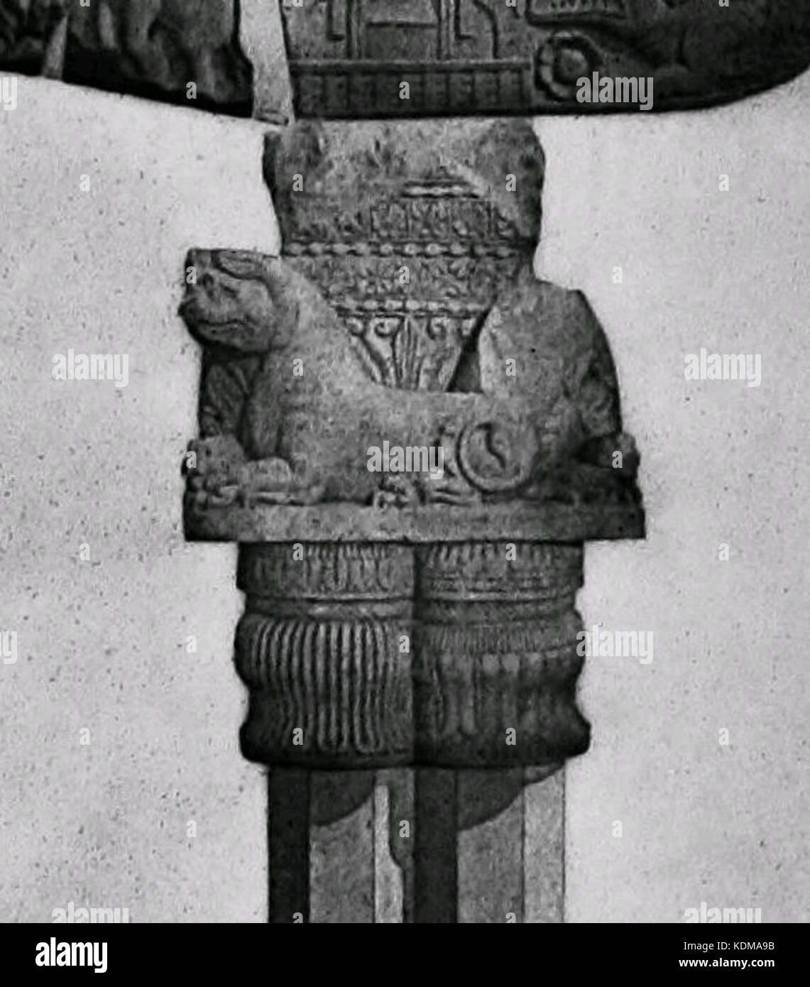 Capital pilier Bharhut Cunningham Banque D'Images