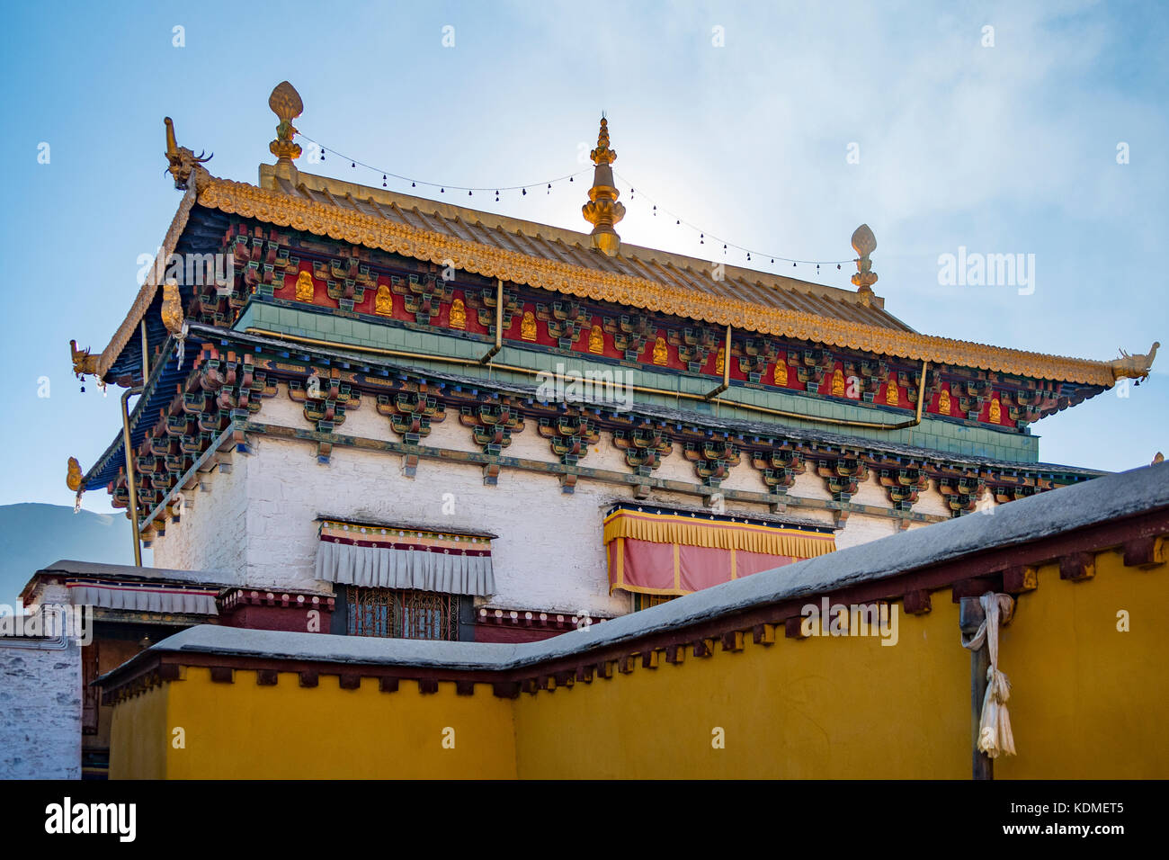Traduk temple, Lhokha, près de luzhou, Tibet, Chine Banque D'Images