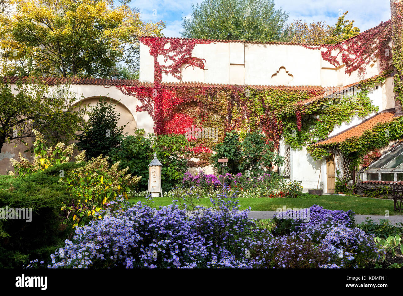 Prague automne dans les jardins de Vojany, un jardin paisible au coeur de la petite ville de Prague, République tchèque Banque D'Images