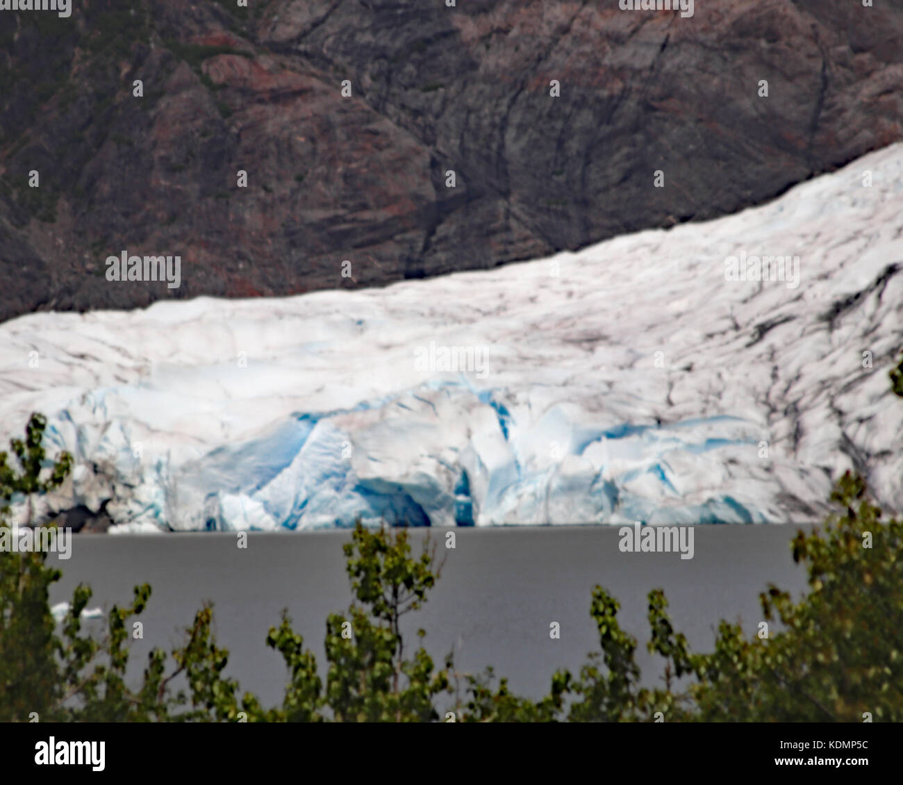 Libre de glace du glacier de Mendenhall, car elle touche en mendenhall Lake dans la région de Juneau, Alaska Banque D'Images