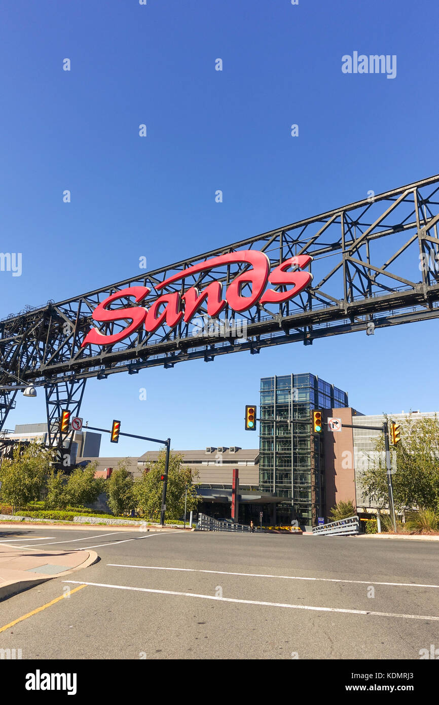 Sands Casino Resort et sur le terrain de l'ancienne usine d'acier de Bethlehem, Pennsylvania, United States. Banque D'Images