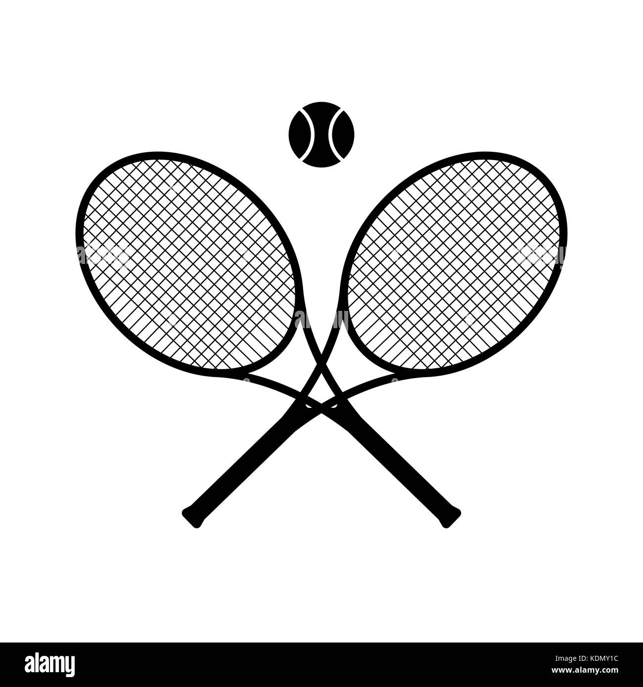 Tennis sur fond blanc , vector Banque D'Images
