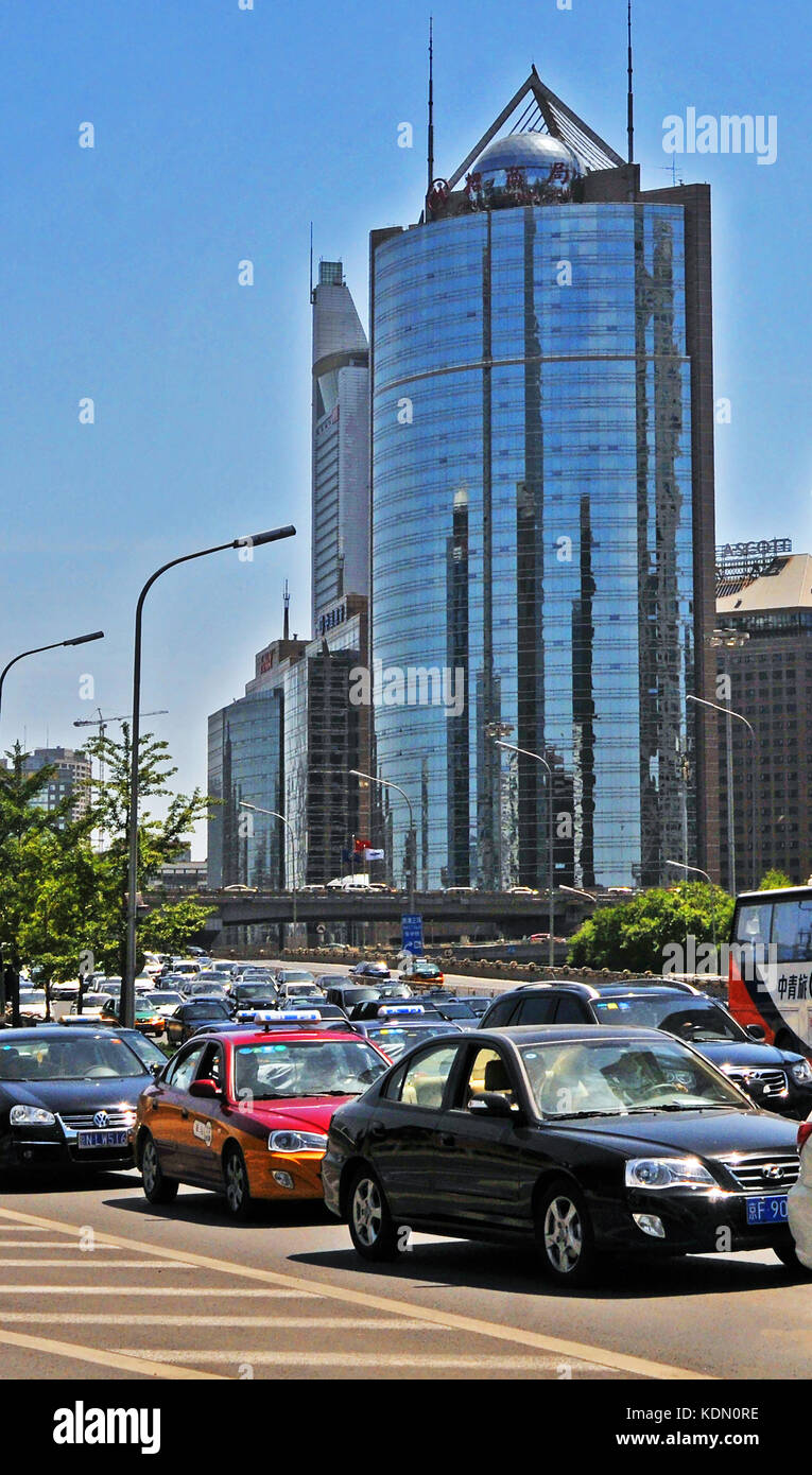 Trafic, Jiaguomen Avenue, Beijing, Chine Banque D'Images