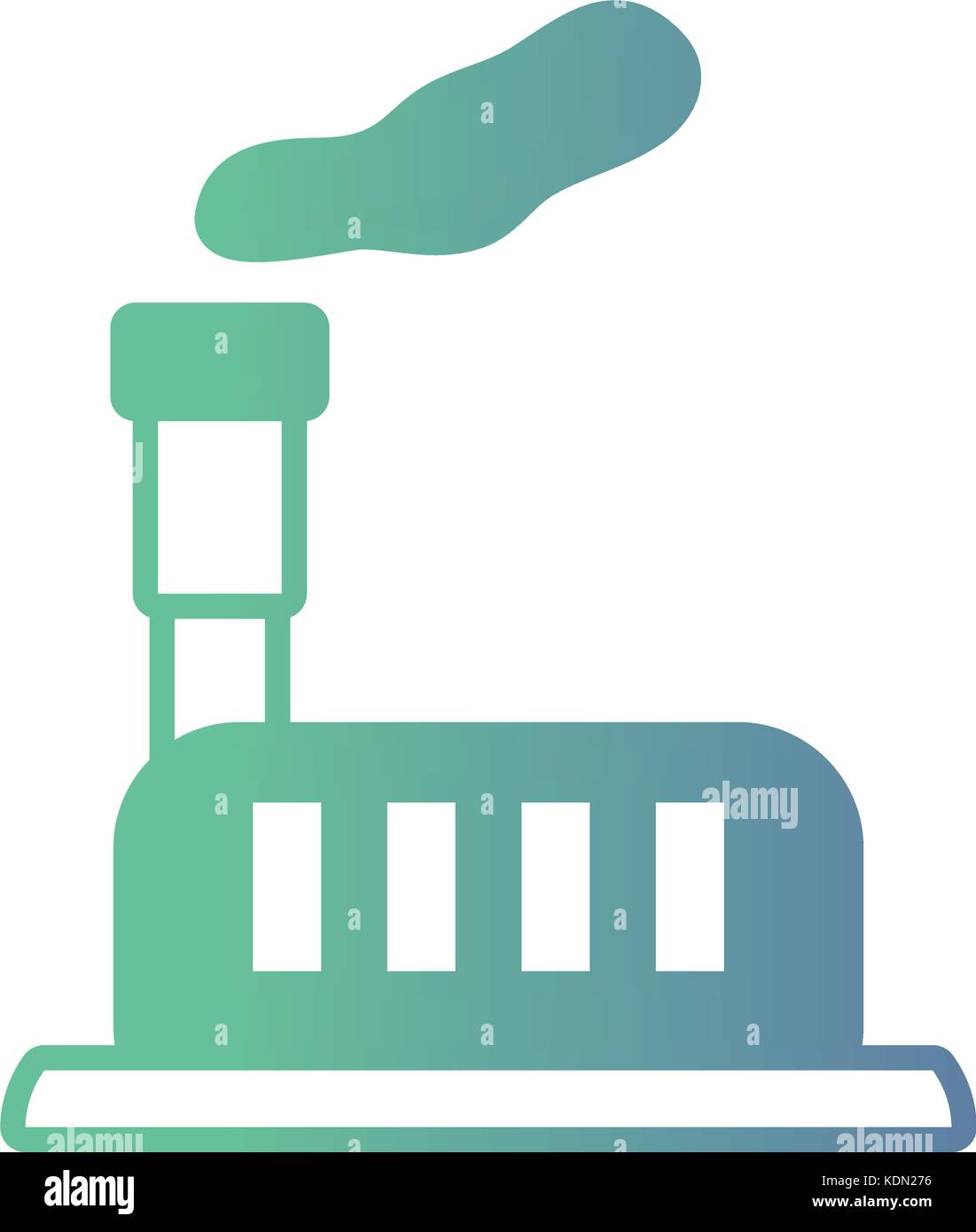 La pollution de l'usine de ligne et de l'air la fumée toxique Illustration de Vecteur