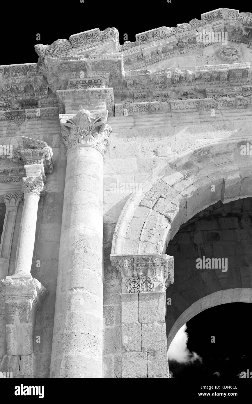 En Jordanie Jerash le site archéologique antique héritage classique pour les touristes Banque D'Images