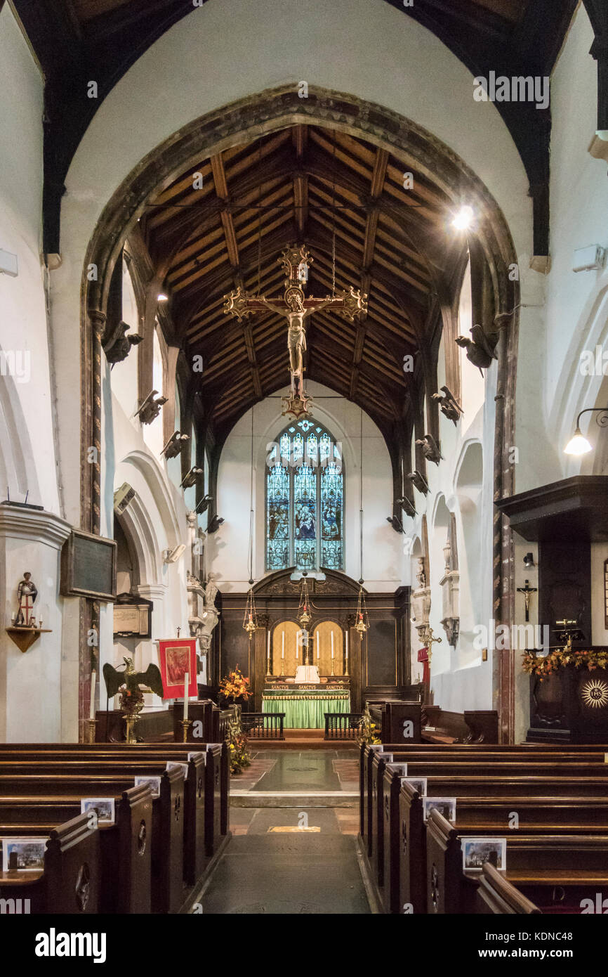 Intérieur de St George's Church, tombland, Norwich, UK Banque D'Images