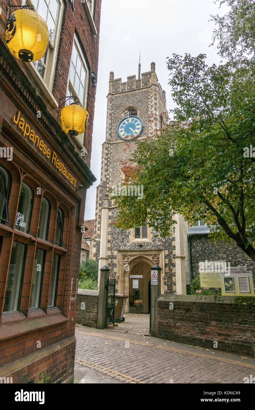 Église St George, Tombland, Norwich, Royaume-Uni Banque D'Images