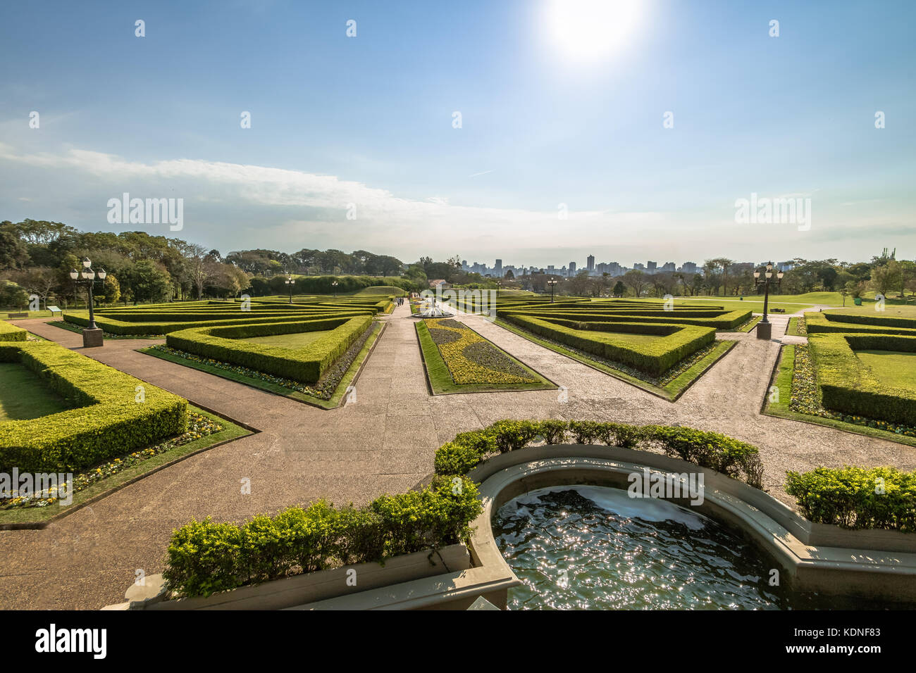 Jardin à la française jardin botanique de Curitiba - Curitiba, Parana, Brésil Banque D'Images