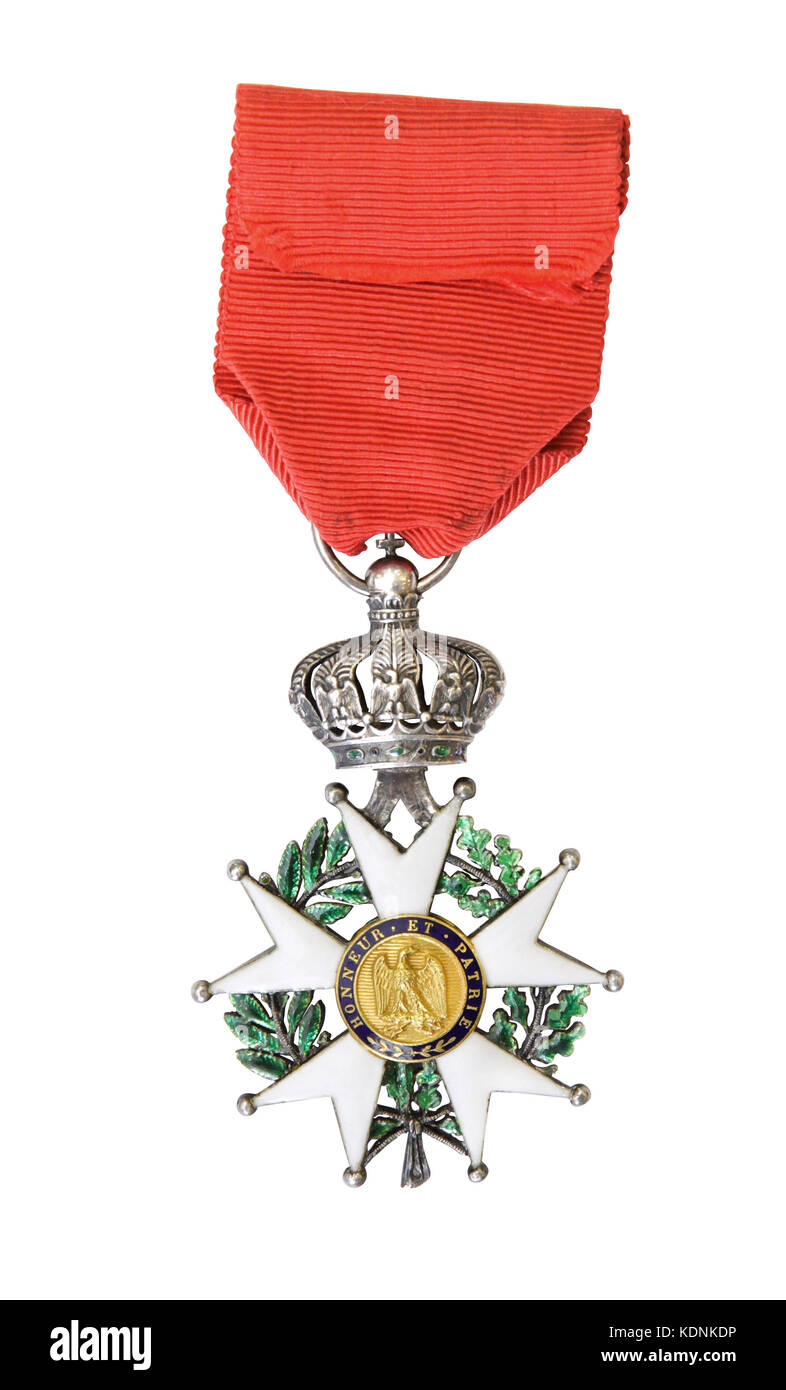 Ordre d'honneur pendant la période du second Empire (1852-70 гг., argent, or, émail). La plus haute distinction de France. Il a été créé par Napoléon Bonap Banque D'Images