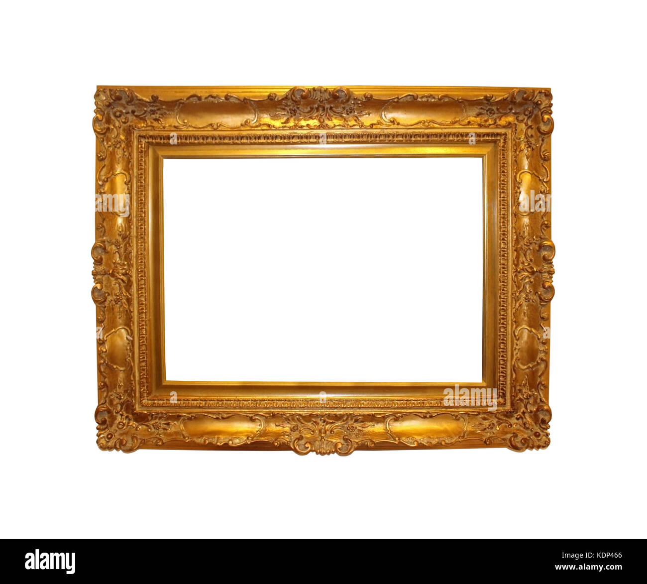 Vintage golden frame isolated with clipping path inclus Banque D'Images