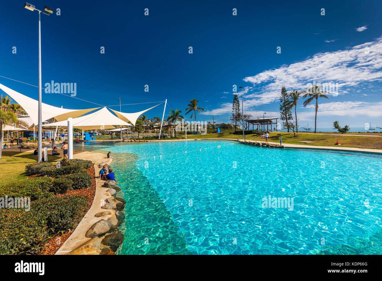 Airlie Beach, Australie - 20 sept 2017 : jour ensoleillé chaud le lagon à Airlie Beach, Queensland, Australie Banque D'Images