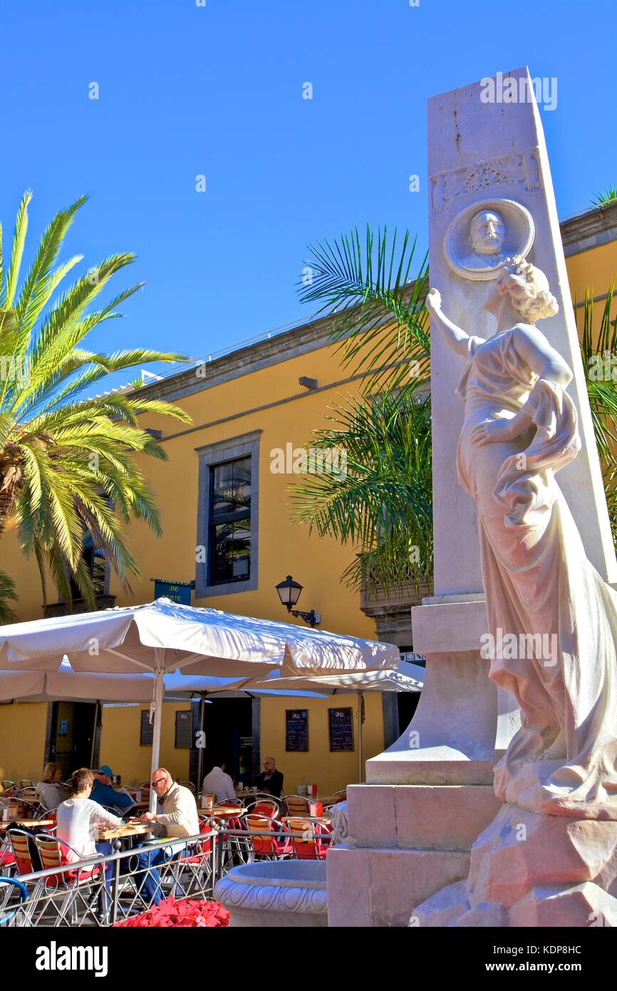 Cafe, Las Palmas de Gran Canaria, Gran Canaria, Îles Canaries, Espagne, l'océan Atlantique, l'Europe Banque D'Images