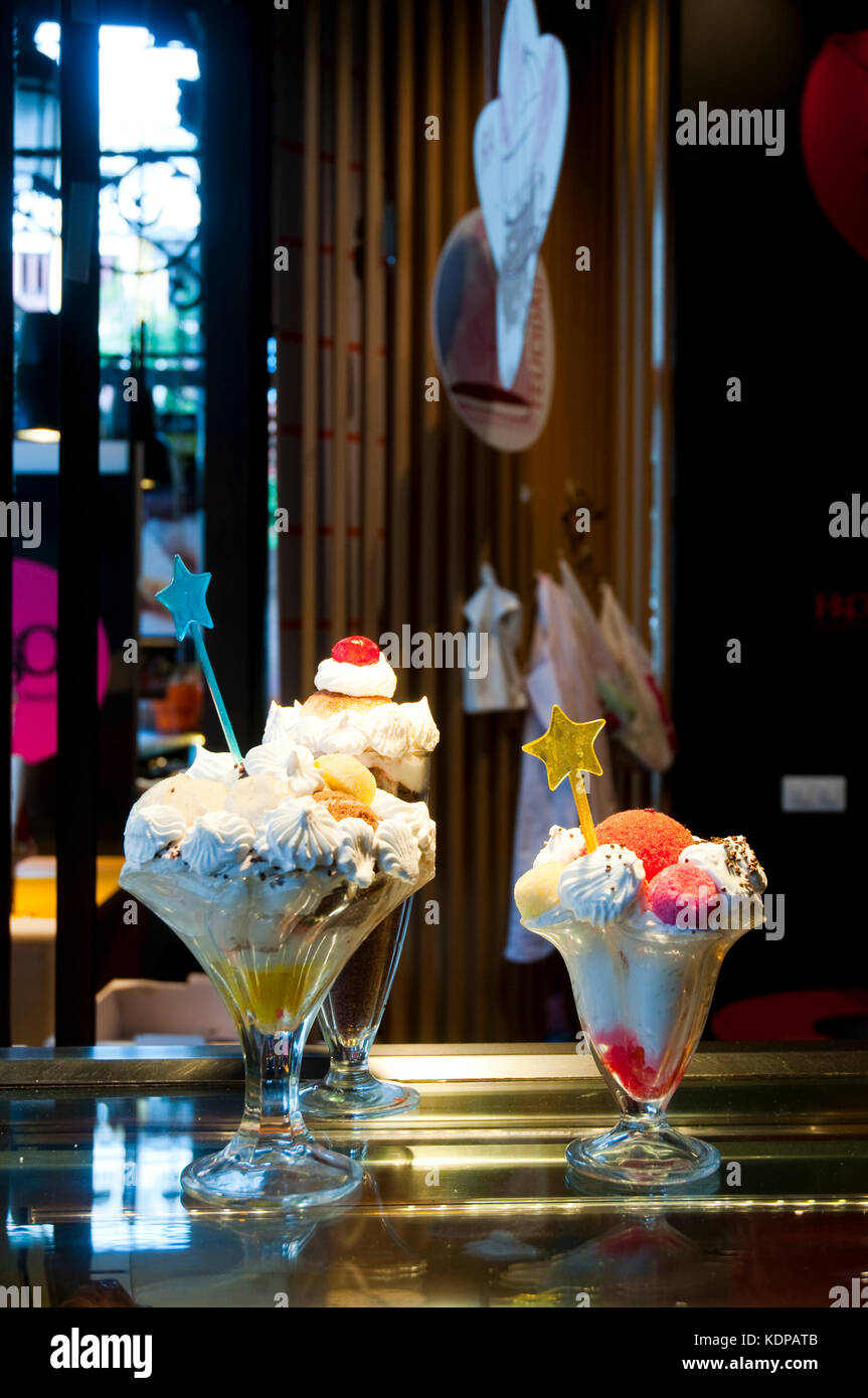 Assortiment de glaces. Banque D'Images